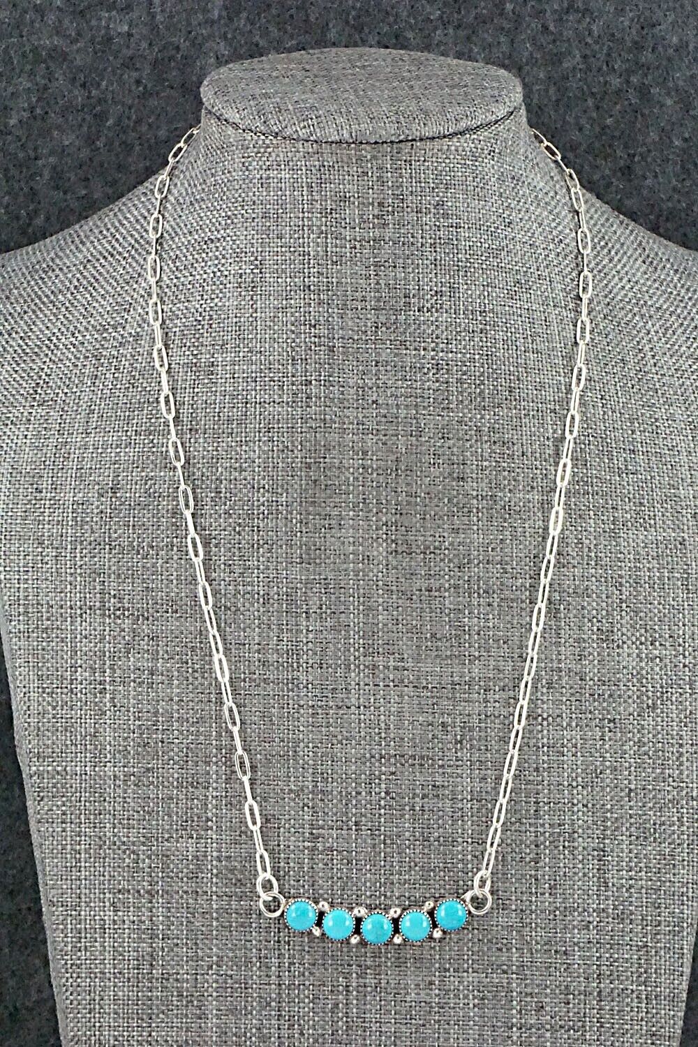 Turquoise & Sterling Silver Necklace - Anna Spencer