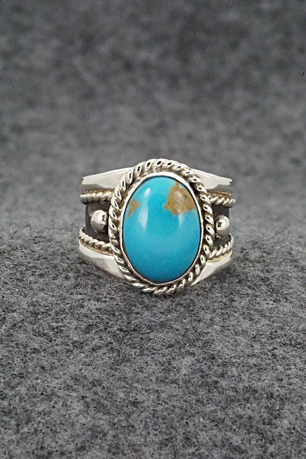 Turquoise & Sterling Silver Ring - Thomas Yazzie - Size 7