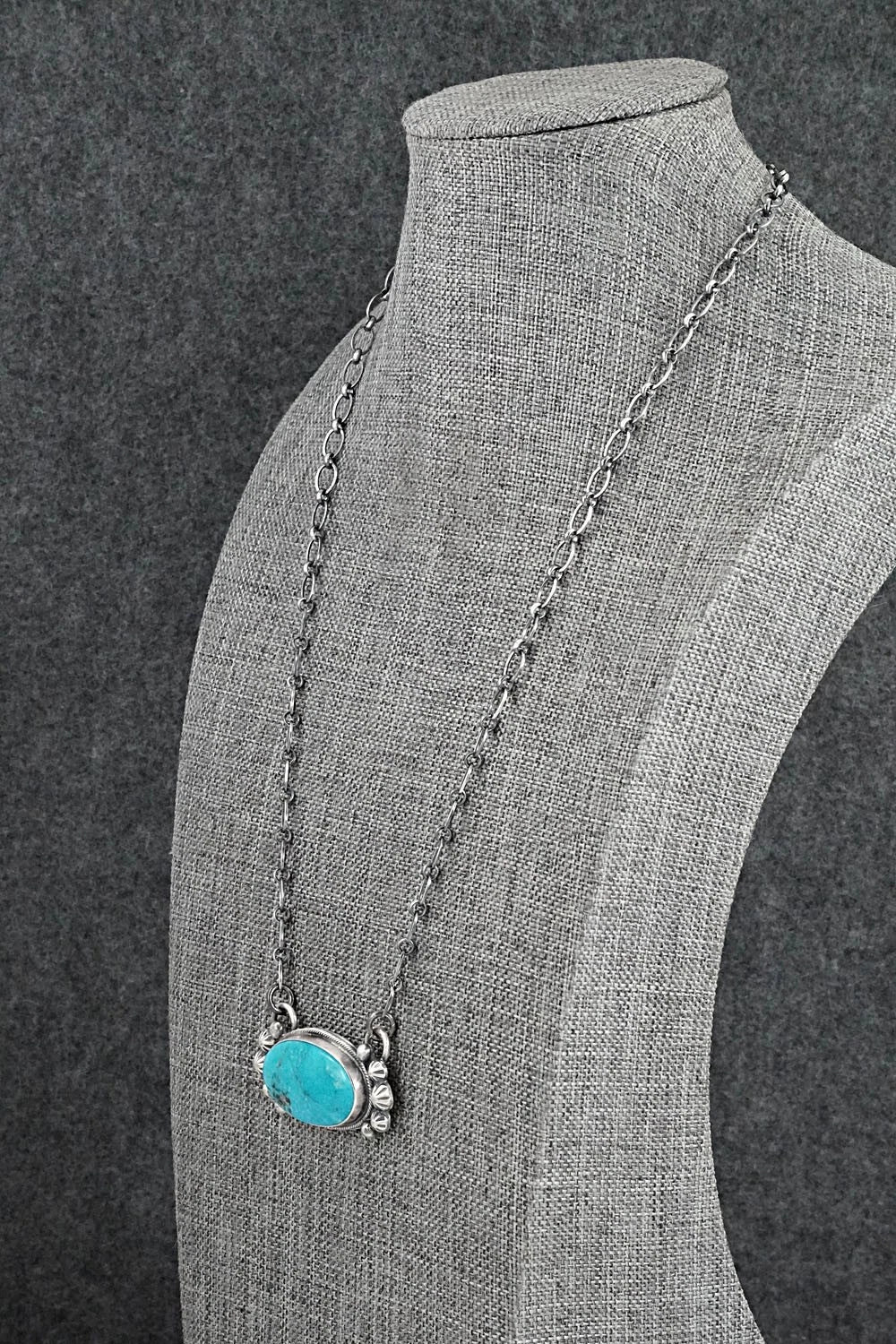 Turquoise & Sterling Silver Necklace - Bobby Johnson