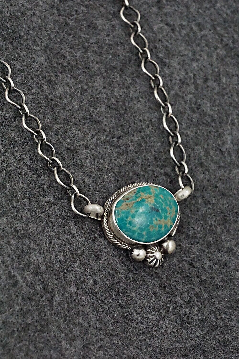 Turquoise & Sterling Silver Necklace - Kathleen Livingston