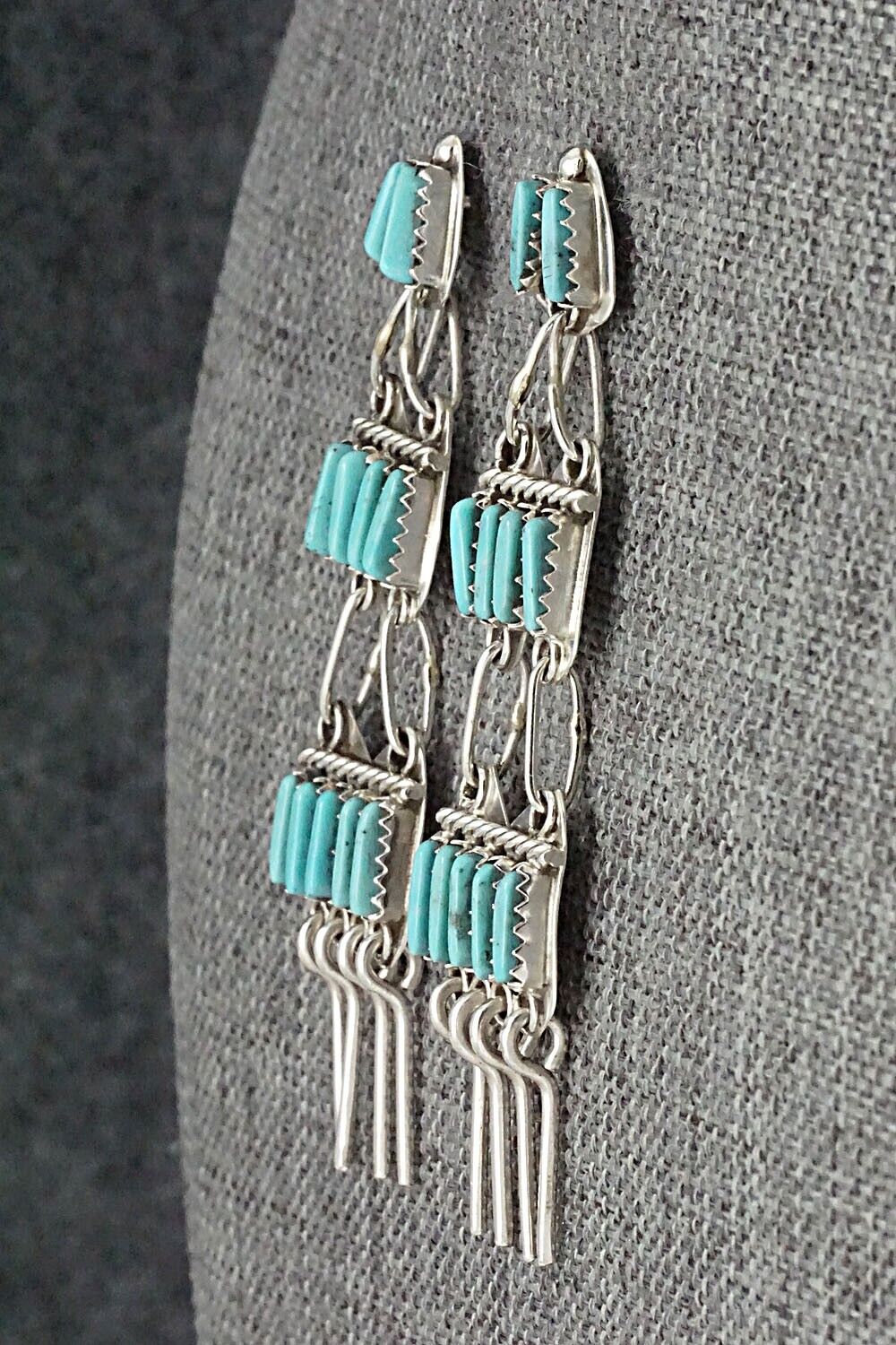 Turquoise & Sterling Silver Earrings - Charlie John