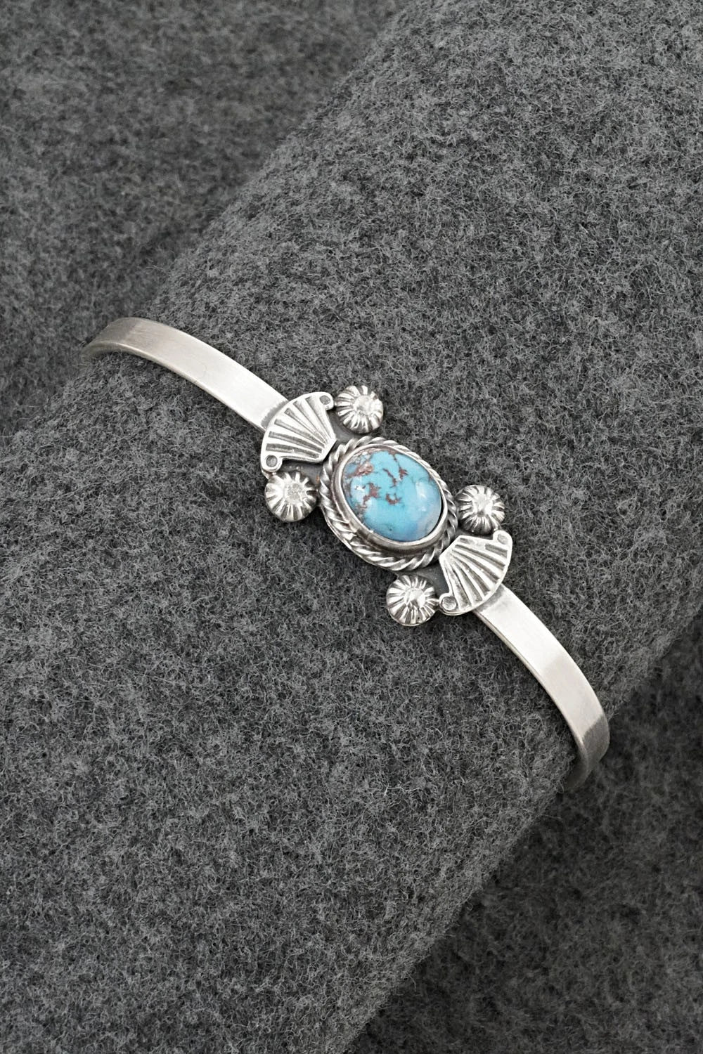Turquoise & Sterling Silver Bracelet - Genevieve Francisco