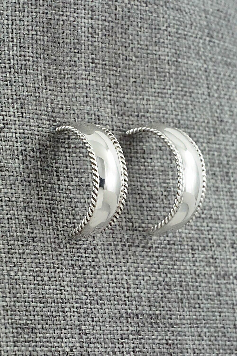 Sterling Silver Hoop Earrings - Gregg Yazzie