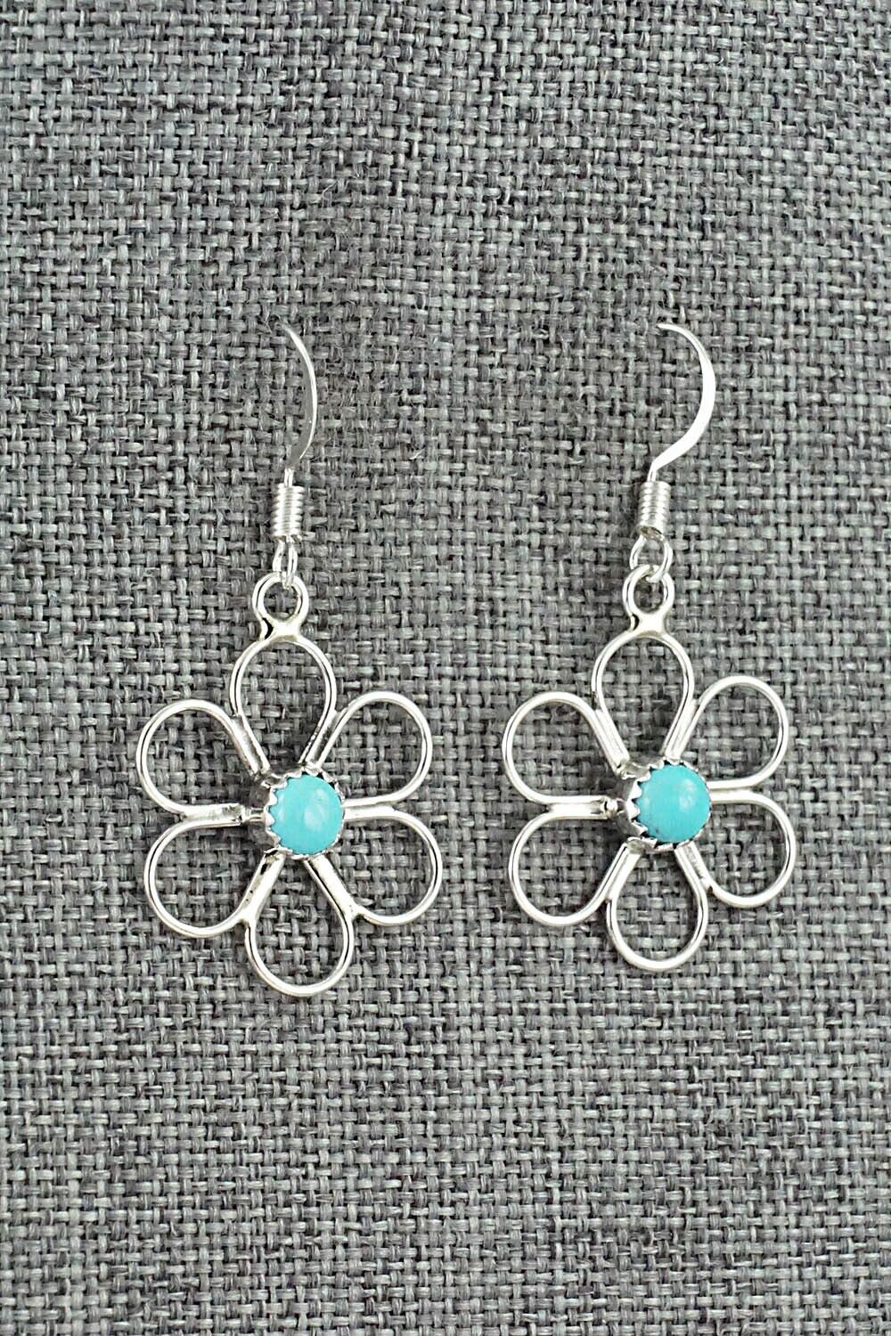 Turquoise & Sterling Silver Earrings - Phil Perry