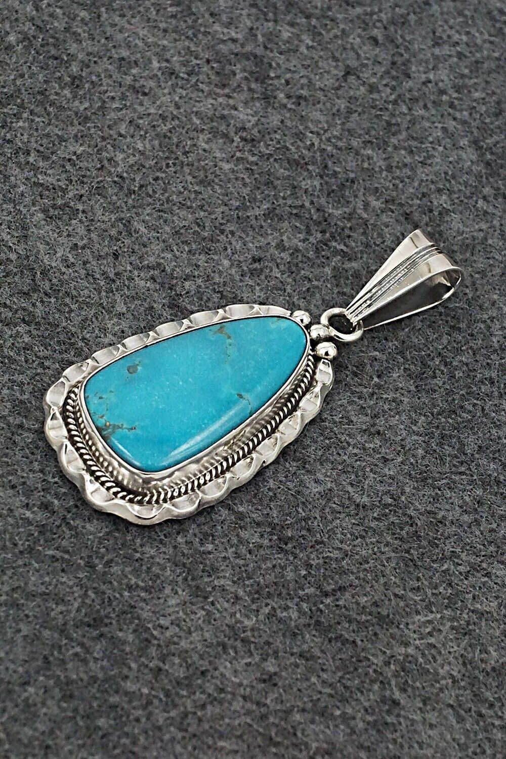 Turquoise & Sterling Silver Pendant - Samuel Yellowhair