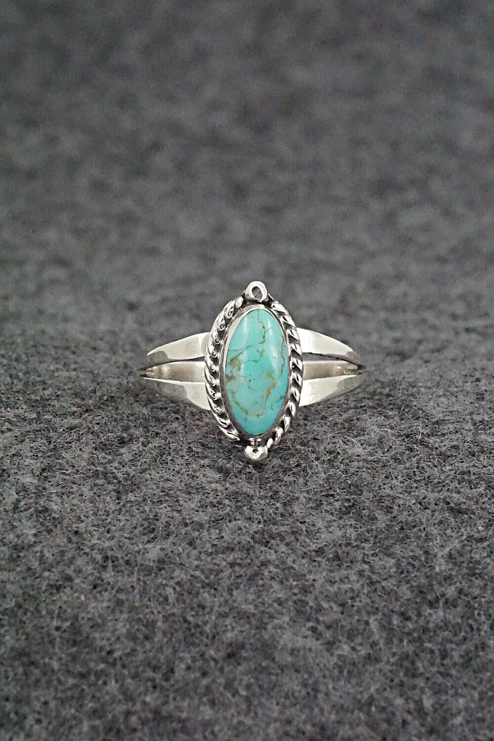 Turquoise & Sterling Silver Ring - Alice Rose Saunders - Size 6.75