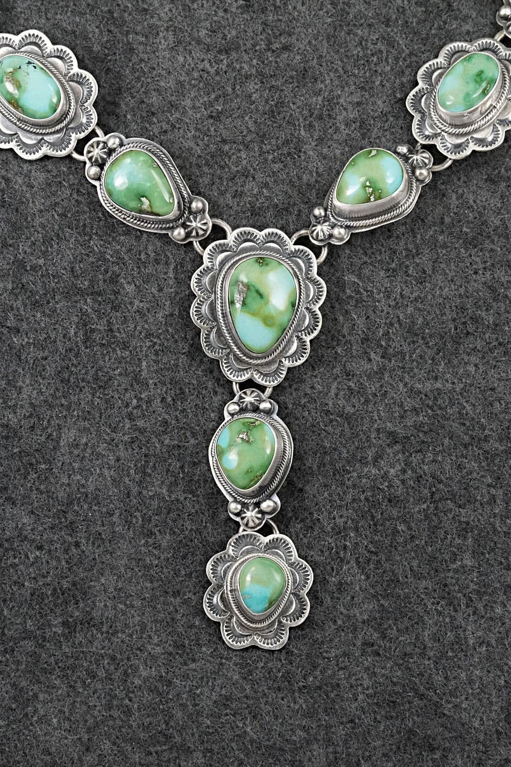 Turquoise & Sterling Silver Necklace and Earrings Set - Randy Boyd