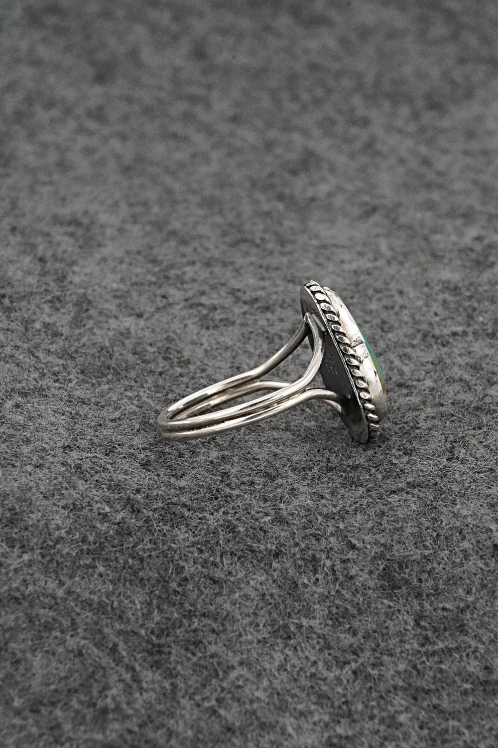 Turquoise & Sterling Silver Ring - Eugene Gruber - Size 8