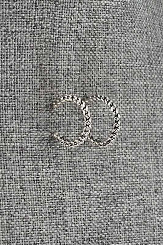 Sterling Silver Hoop Earrings - Elaine Tahe