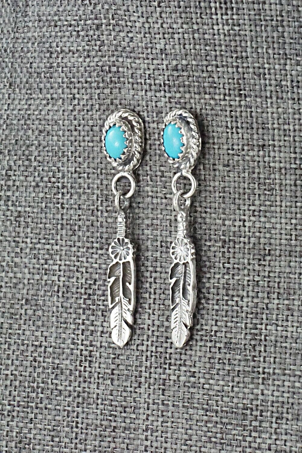 Turquoise and Sterling Silver Earrings - Emery Spencer