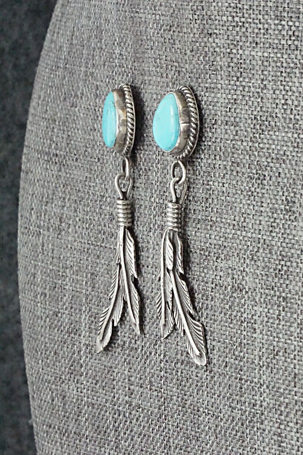 Turquoise and Sterling Silver Earrings - Sharon McCarthy