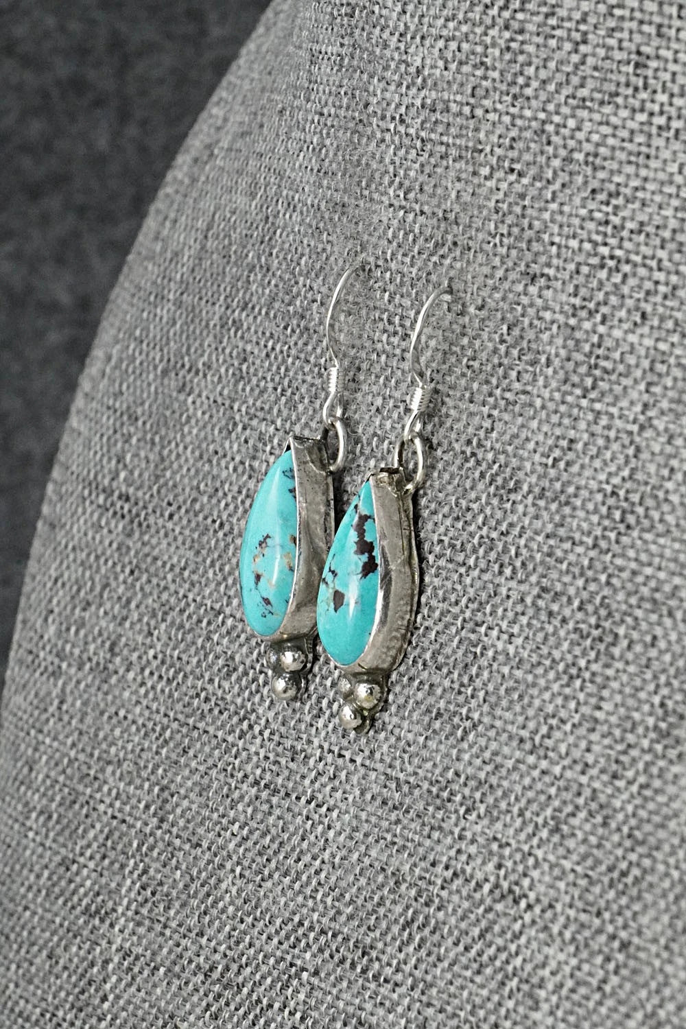 Turquoise & Sterling Silver Earrings - Robinson Martinez