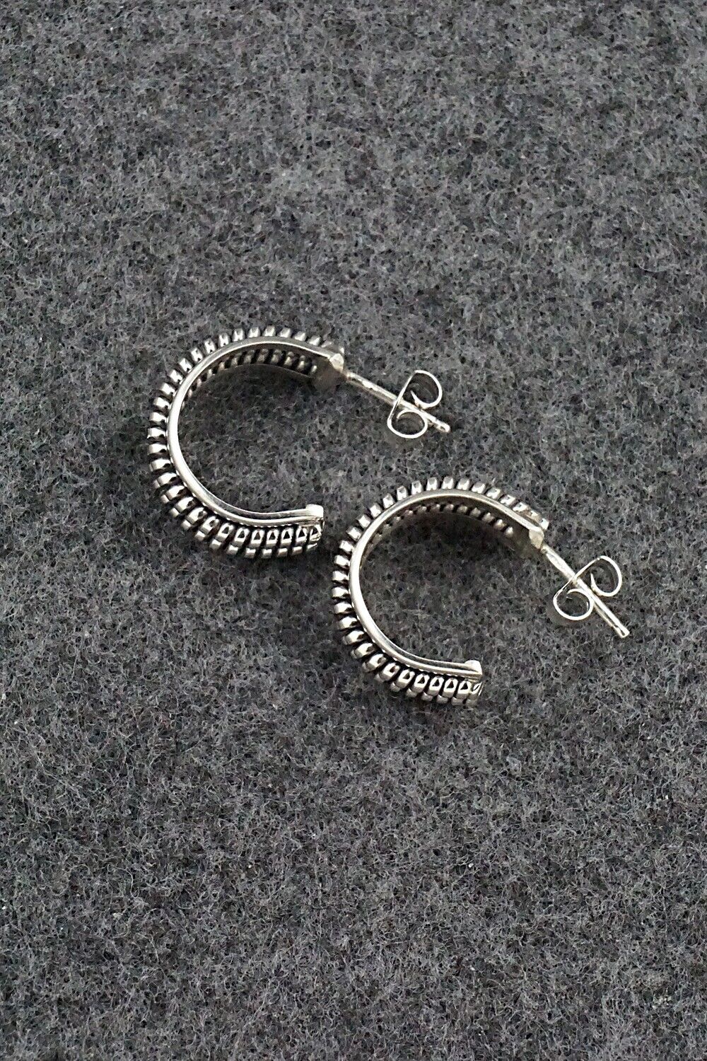 Sterling Silver Hoop Earrings - Caroline Tsosie