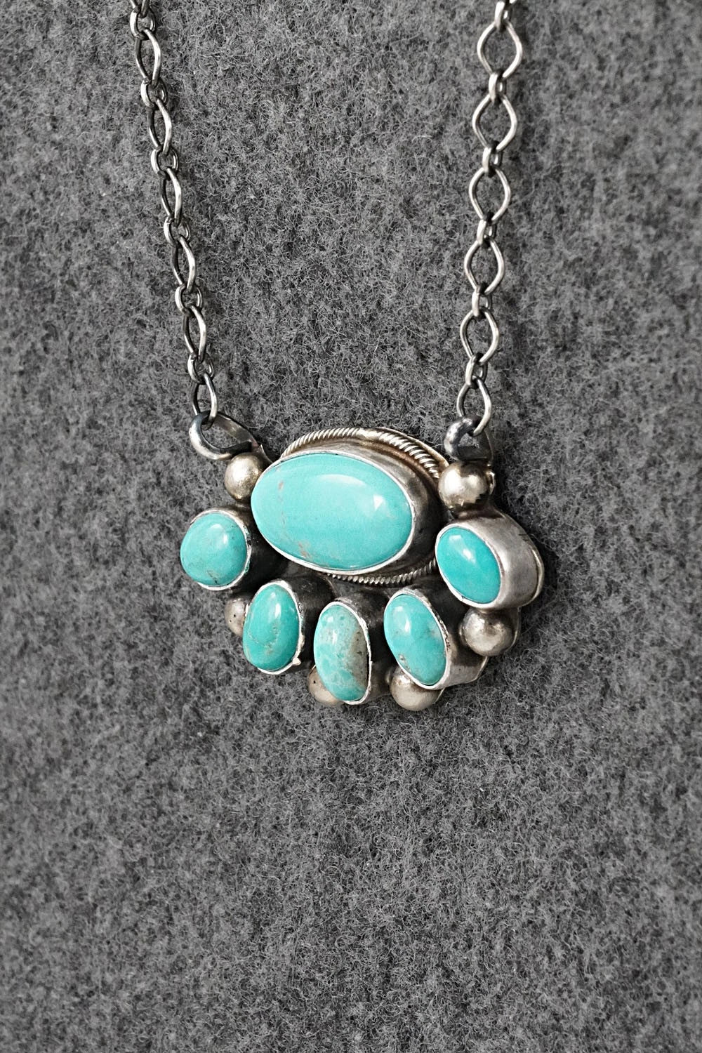 Turquoise & Sterling Silver Necklace - Kathleen Livingston