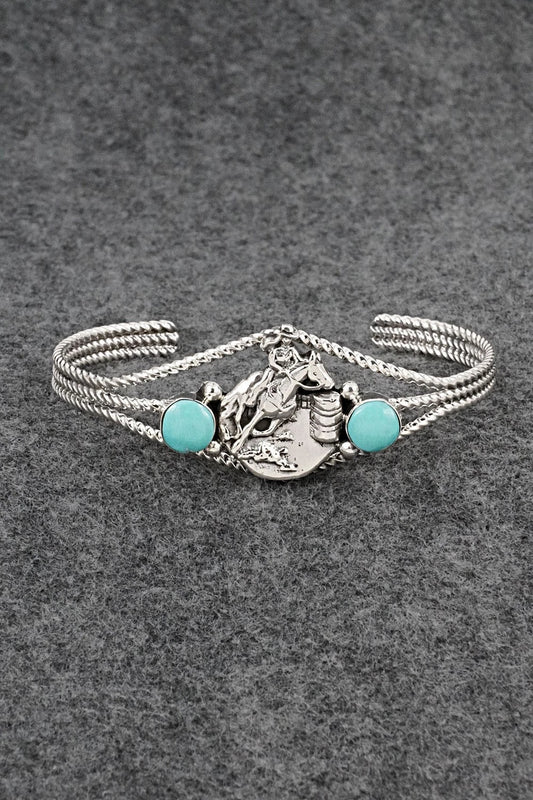 Turquoise & Sterling Silver Bracelet - Marie Bahe
