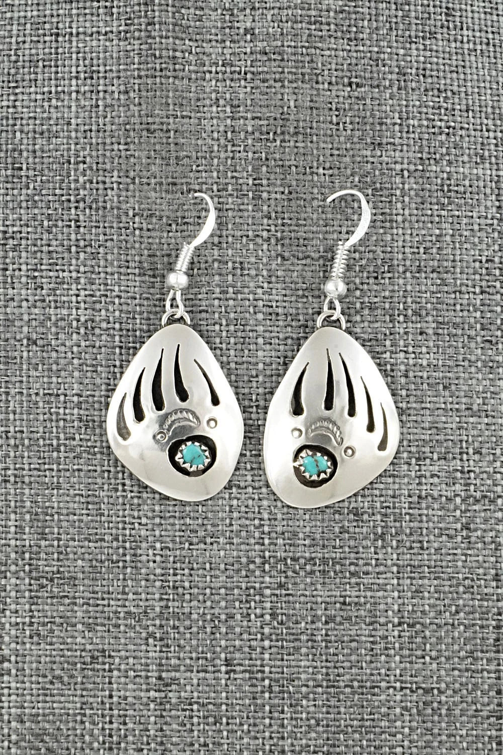 Turquoise & Sterling Silver Earrings - Ervin Begay