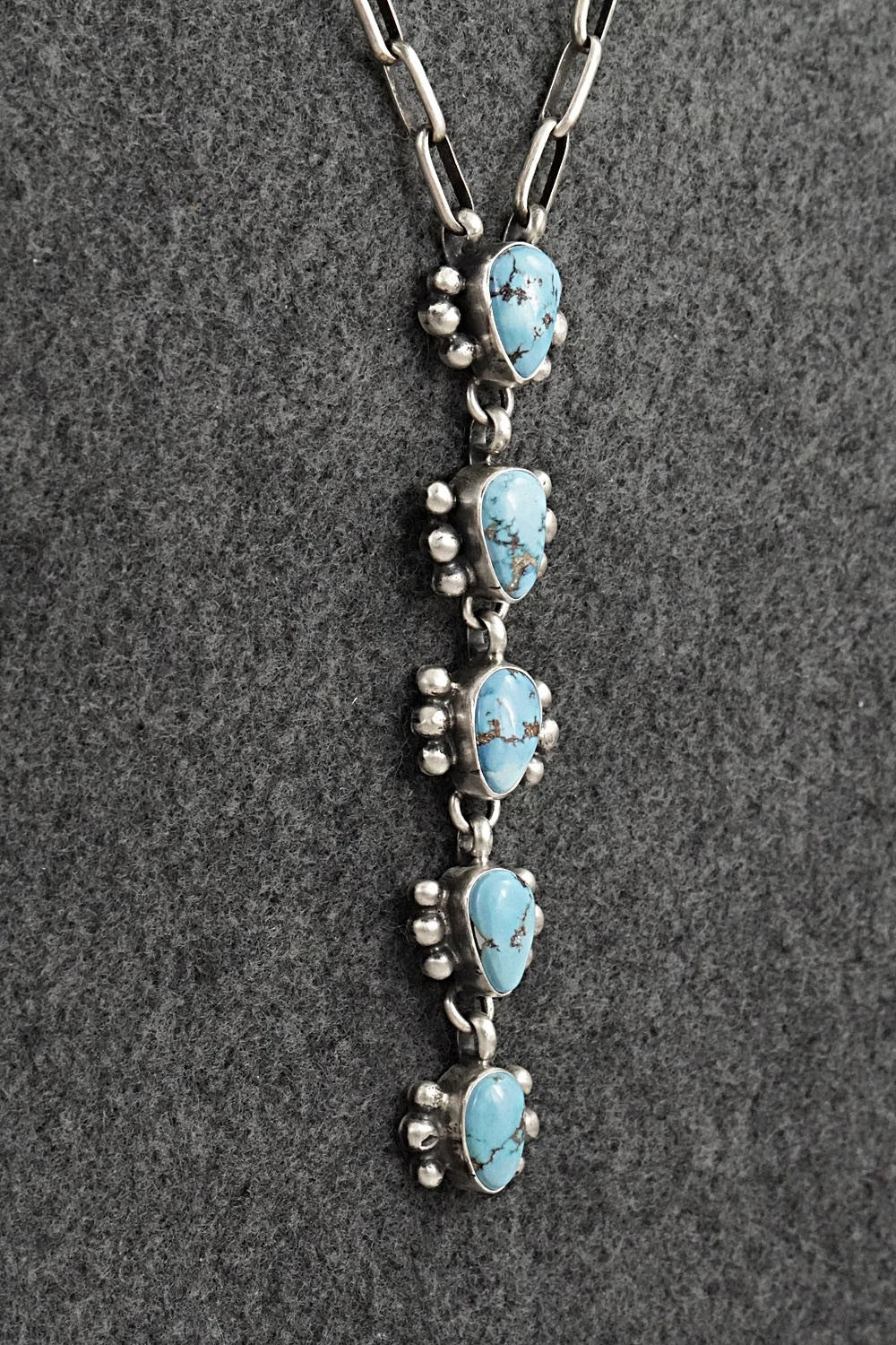 Turquoise & Sterling Silver Necklace - Bobby Johnson