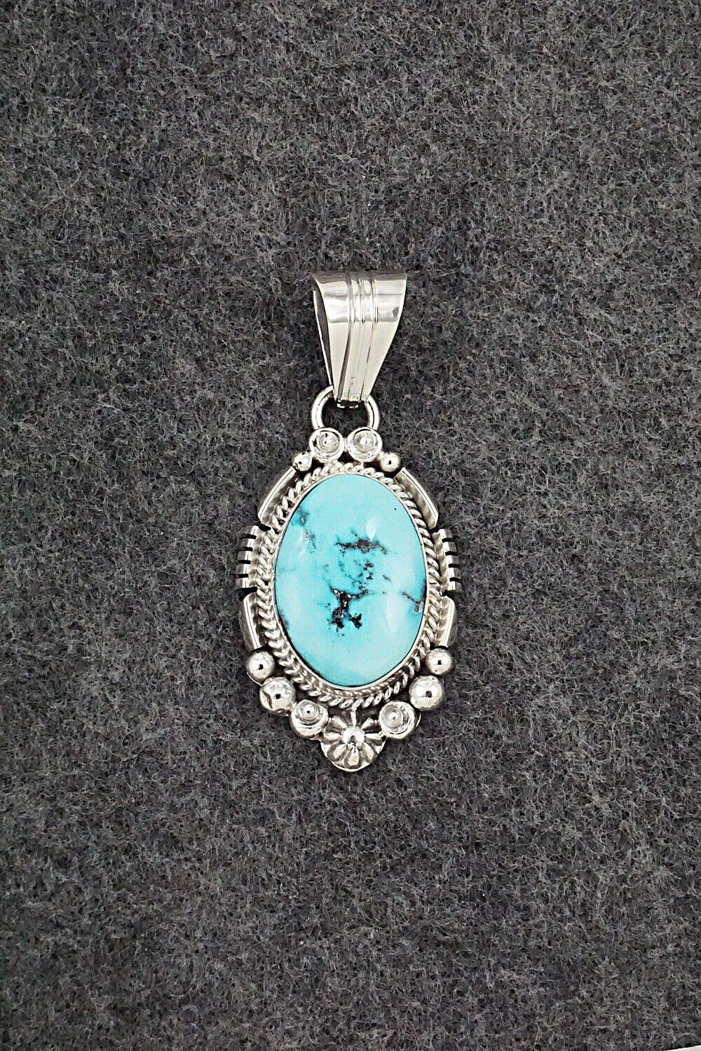 Turquoise & Sterling Silver Pendant - Daniel Benally