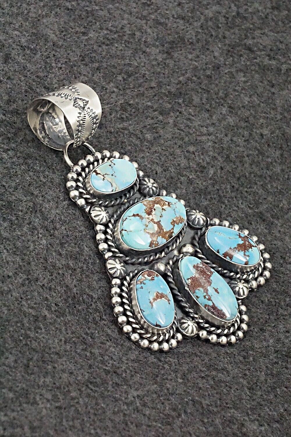 Turquoise & Sterling Silver Pendant and Earrings Set - Jeff James