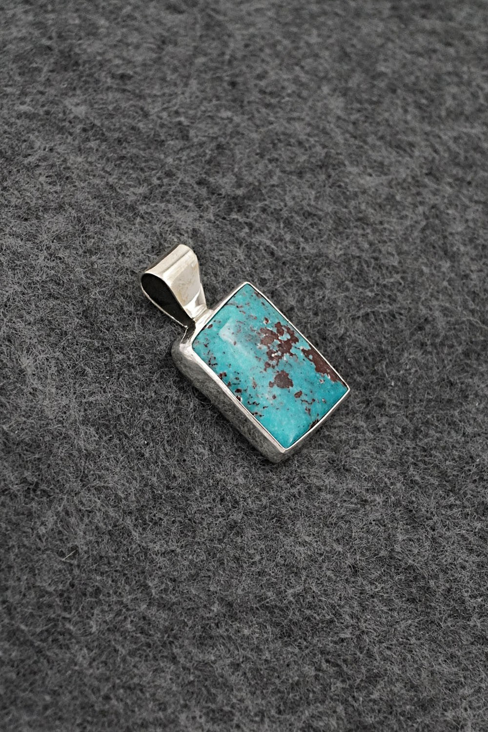 Turquoise & Sterling Silver Pendant - Rena Begay