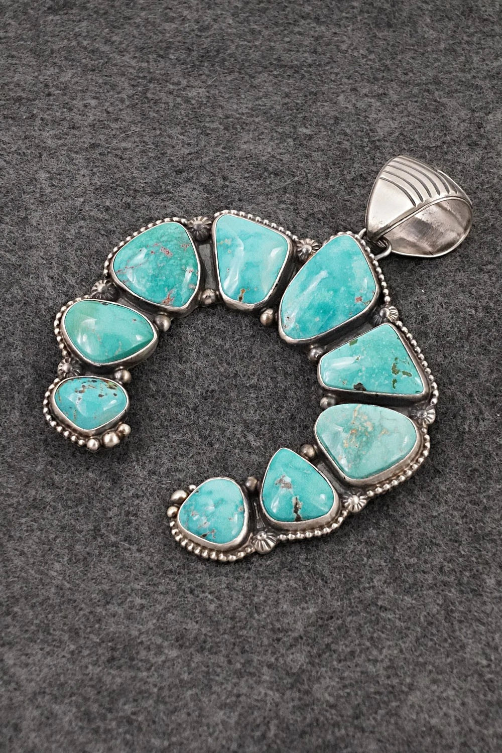 Turquoise & Sterling Silver Pendant - Kathleen Livingston