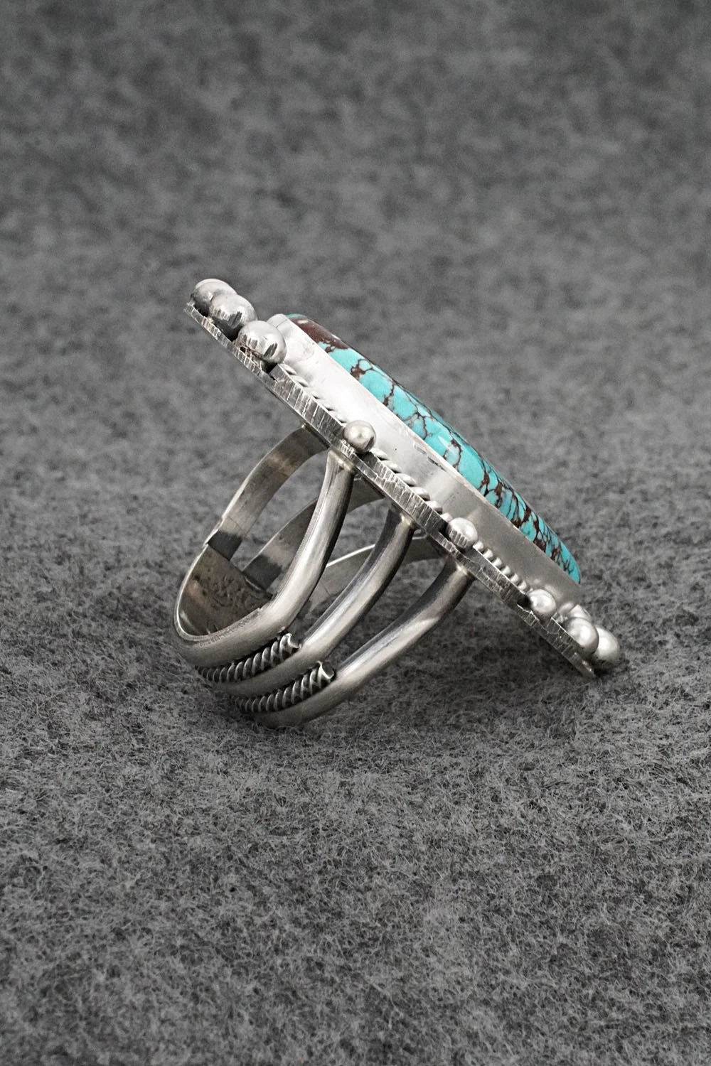 Turquoise & Sterling Silver Ring - Rosita Calladitto - Size 9.5