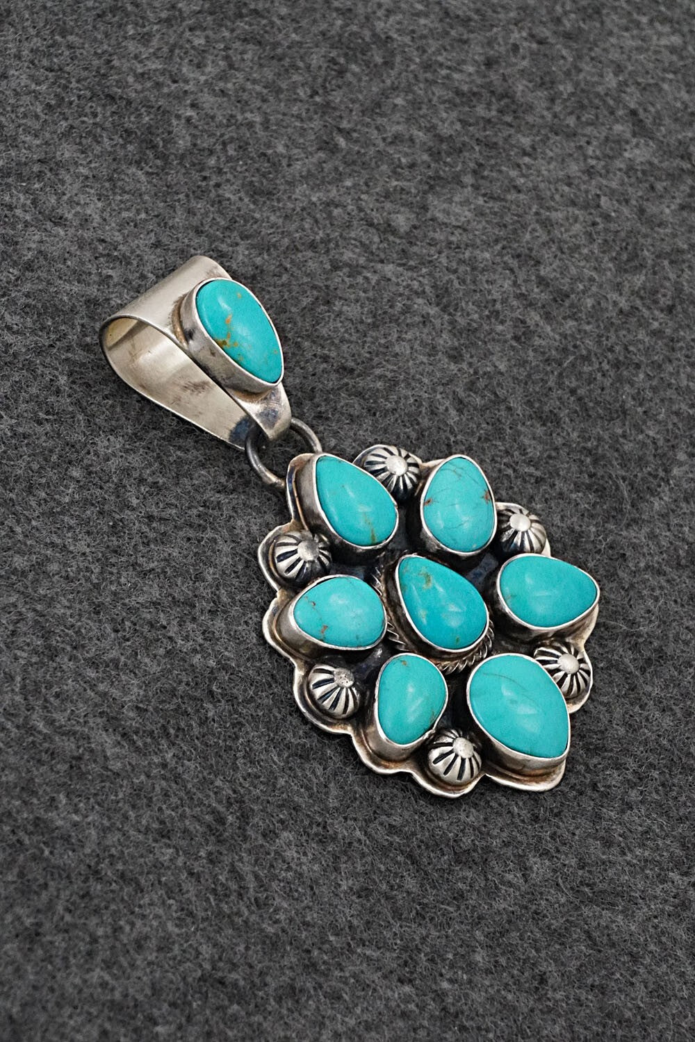 Turquoise & Sterling Silver Pendant - Kathleen Livingston