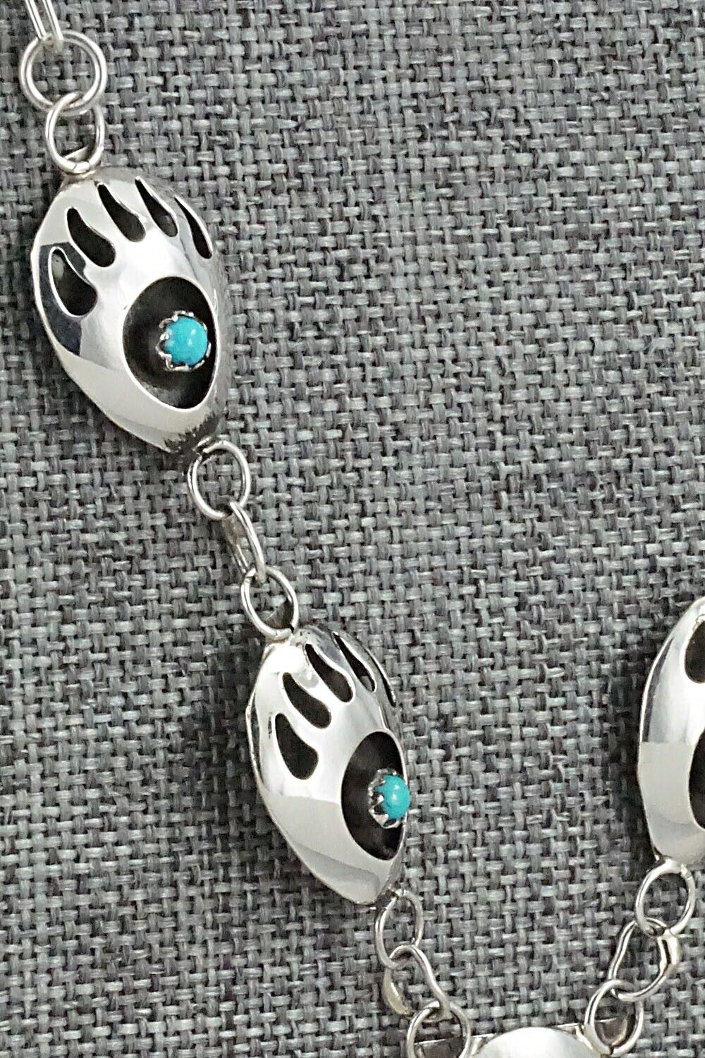 Turquoise & Sterling Silver Necklace - Leroy Parker