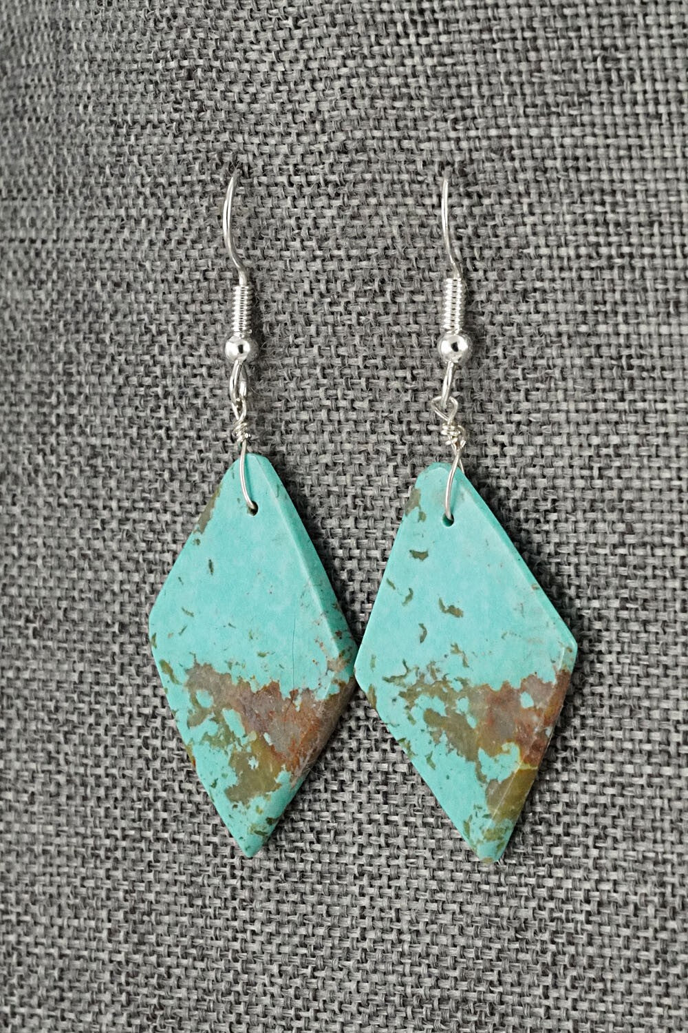 Turquoise & Sterling Silver Earrings - Louise Pete