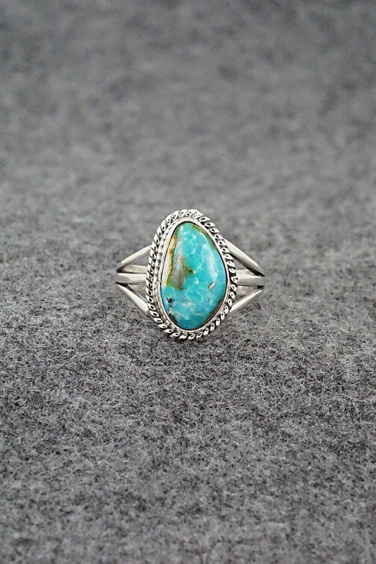 Turquoise & Sterling Silver Ring - Alice Rose Saunders - Size 6.5