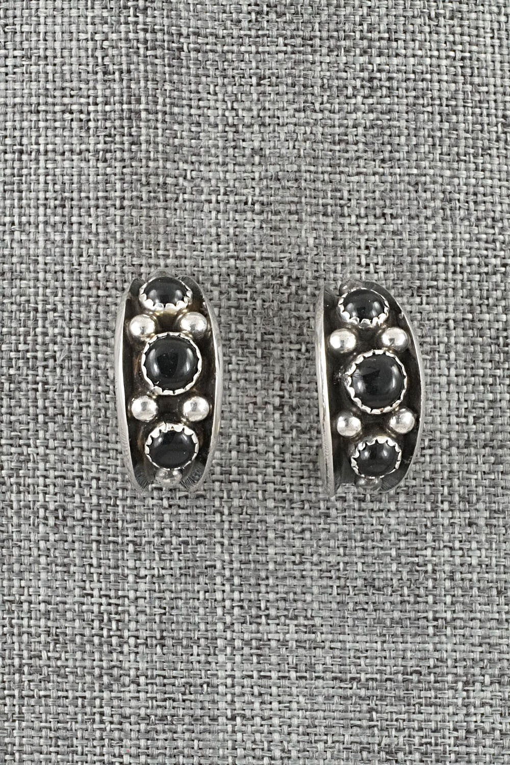 Onyx & Sterling Silver Earrings - Paul Largo