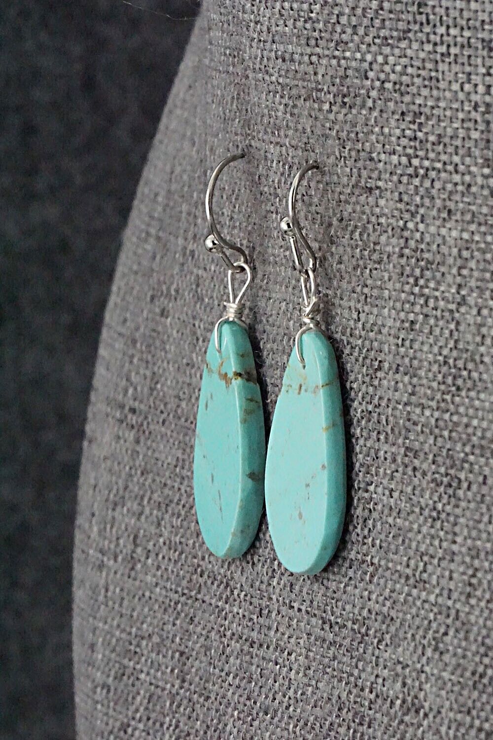 Turquoise & Sterling Silver Earrings - Joe Garcia