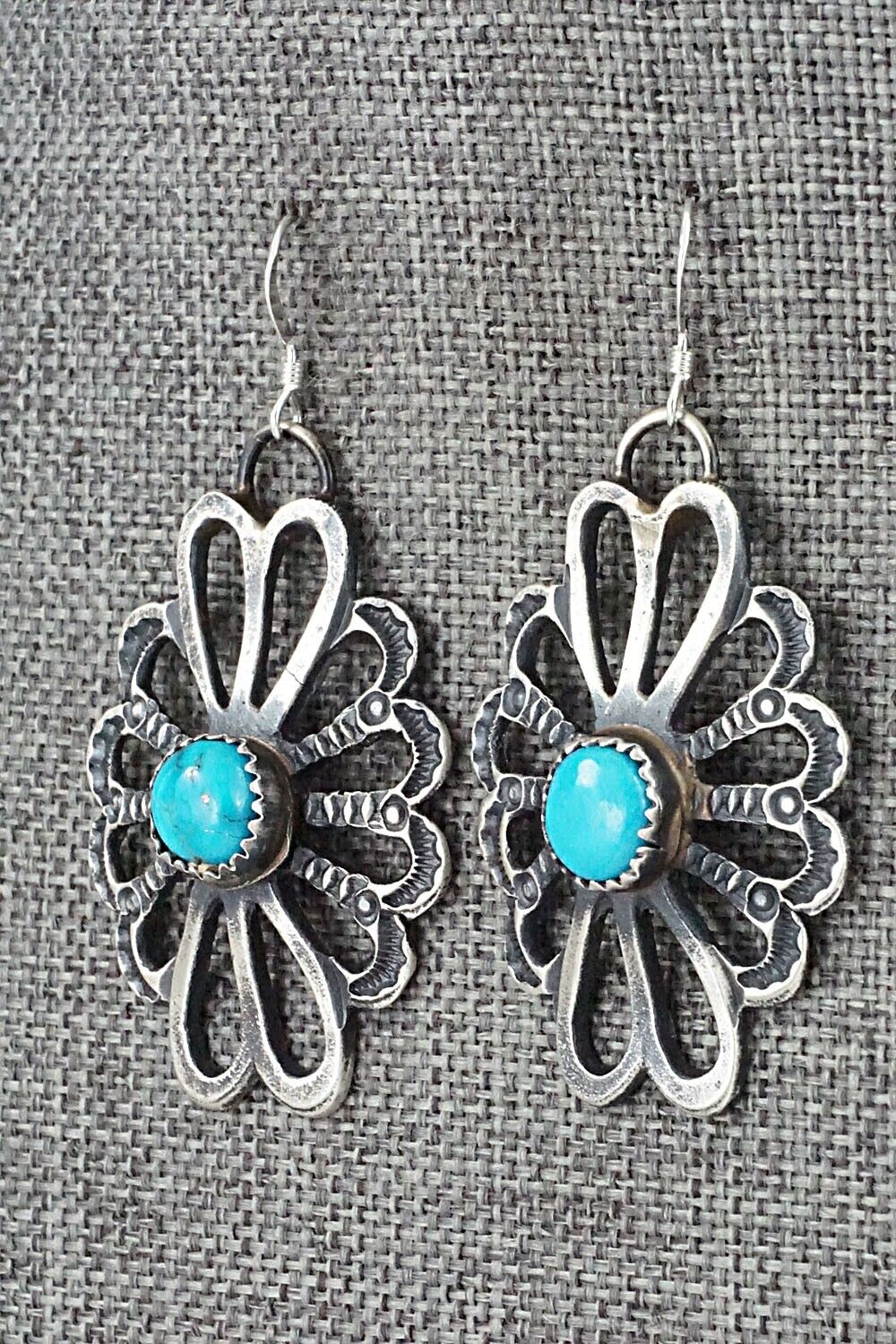 Turquoise & Sterling Silver Earrings - Eva & Linberg Billah