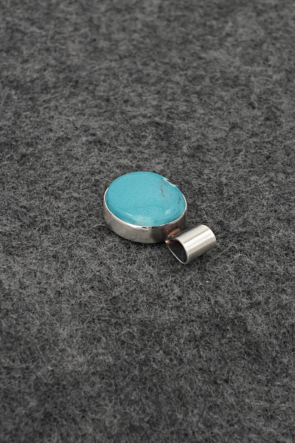 Turquoise & Sterling Silver Pendant - Eugene Gruber