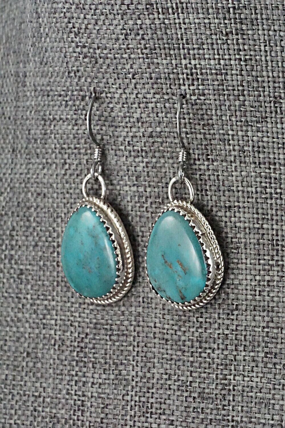 Turquoise & Sterling Silver Earrings - Ernest Hawthorne