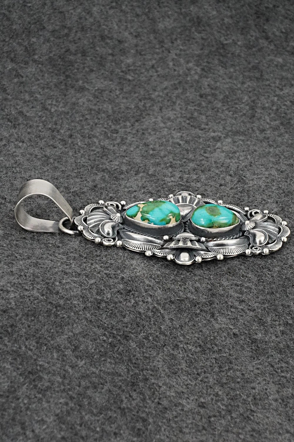 Turquoise and Sterling Silver Pendant - Derrick Gordon