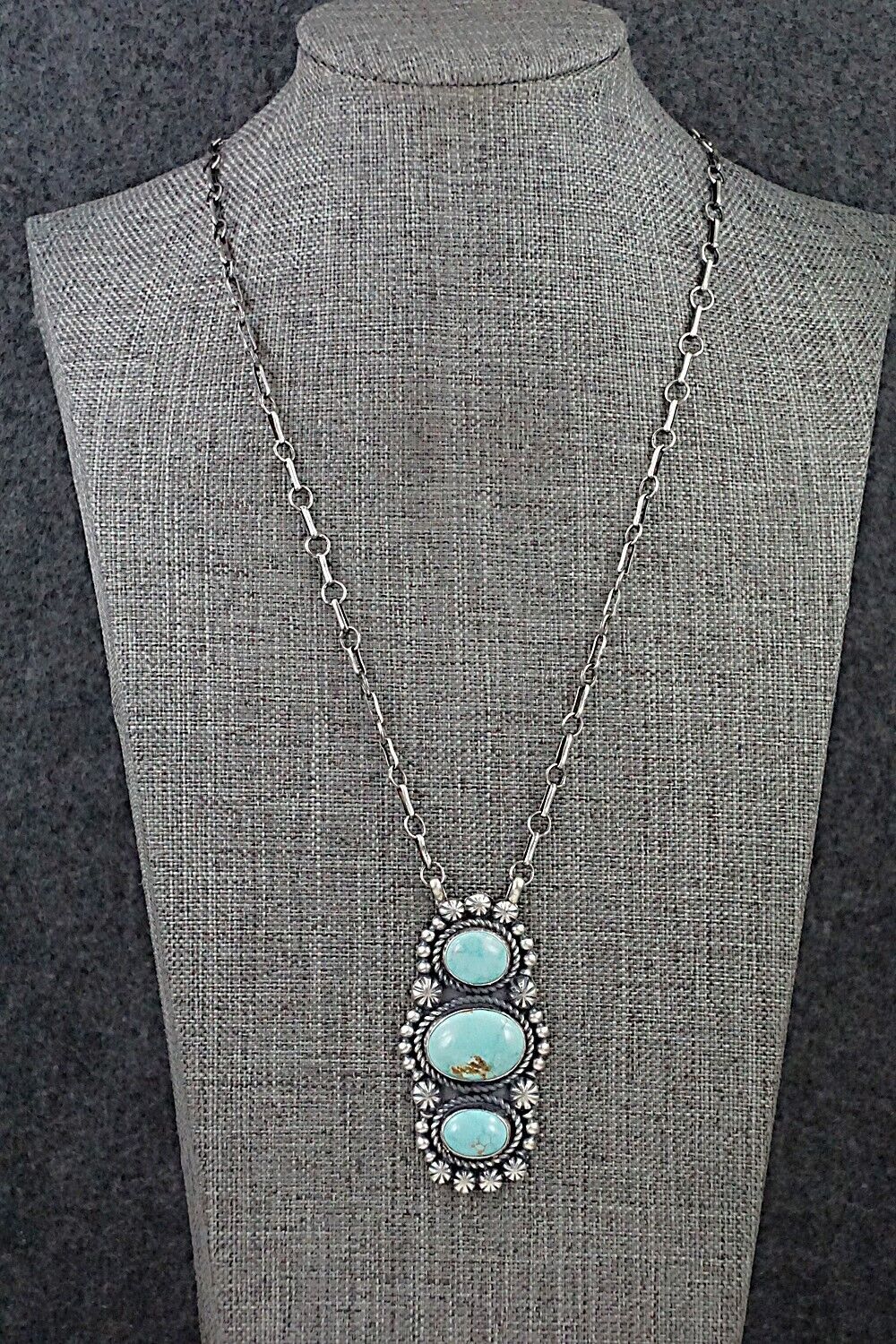 Turquoise & Sterling Silver Necklace - Jeff James