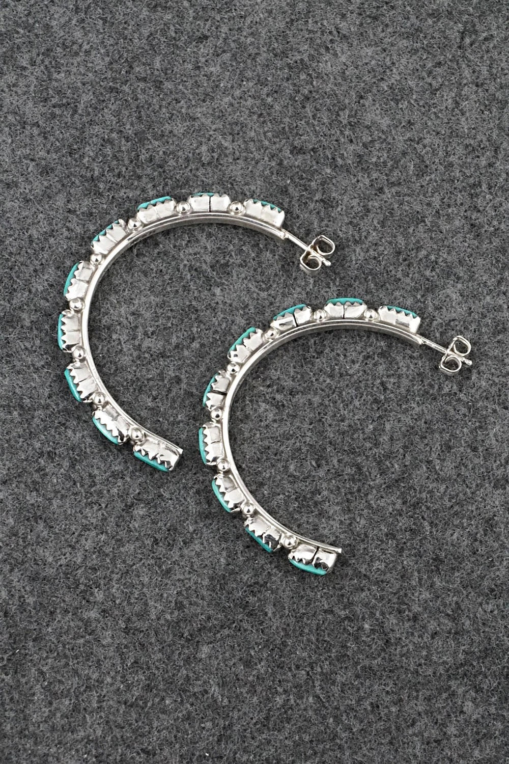 Turquoise & Sterling Silver Earrings - Murray Hannaweeka