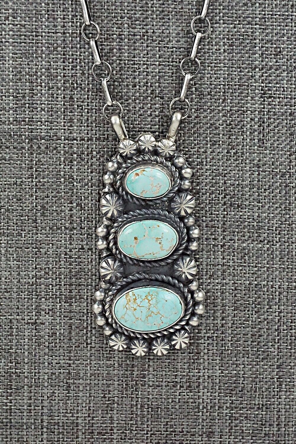 Turquoise & Sterling Silver Necklace - Jeff James
