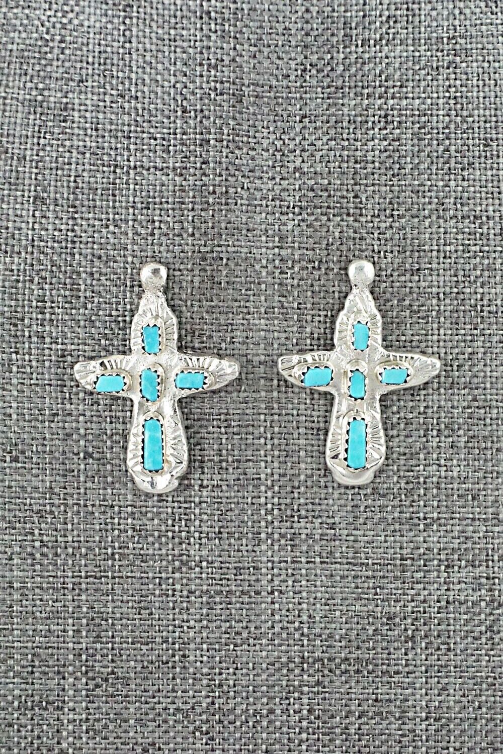 Turquoise & Sterling Silver Earrings - Verona Quam