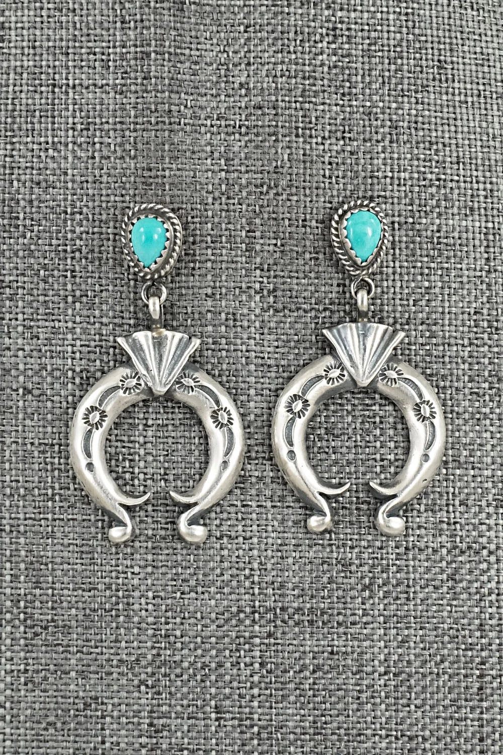 Turquoise & Sterling Silver Earrings - Verley Betone