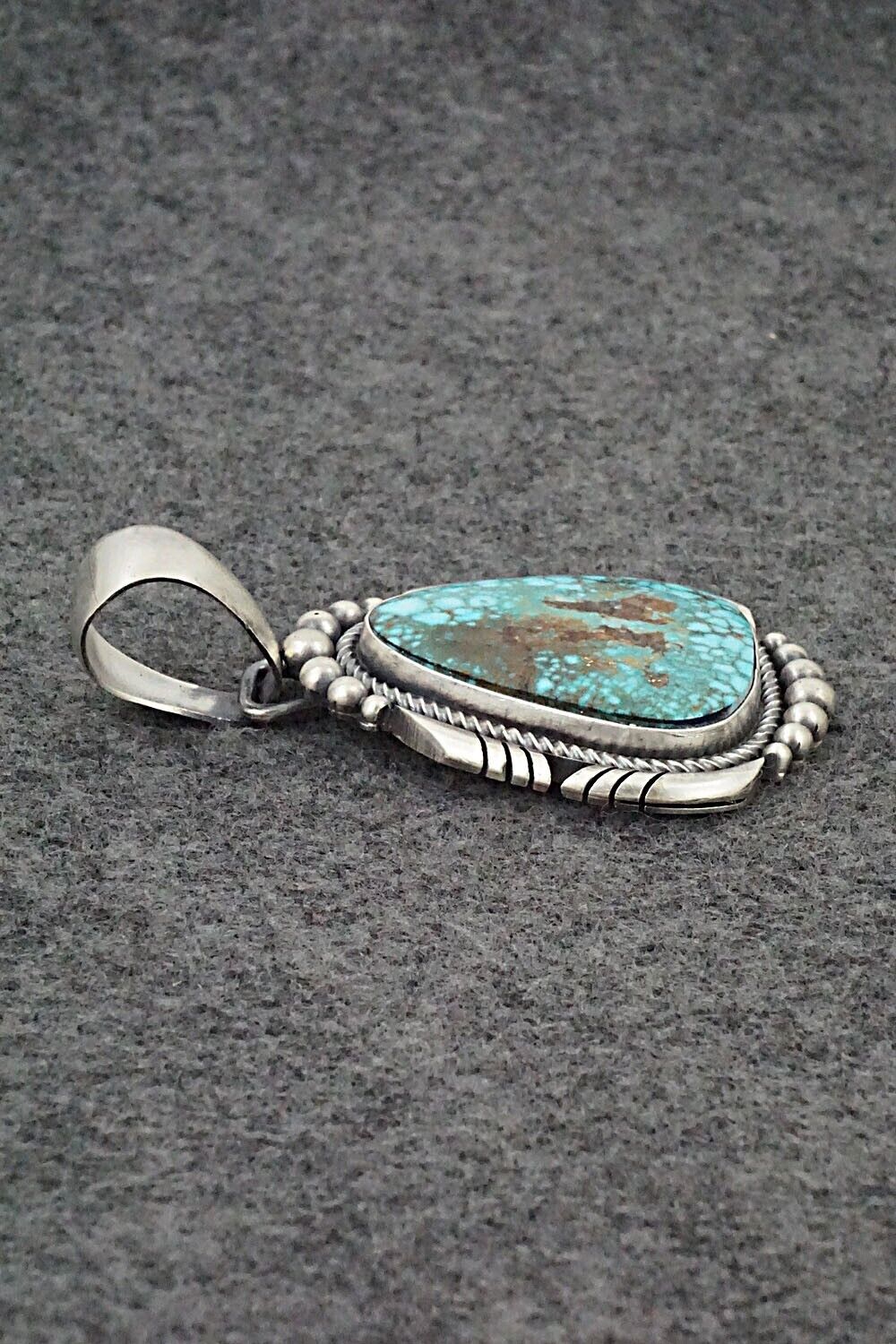 Turquoise & Sterling Silver Pendant - Paul Livingston