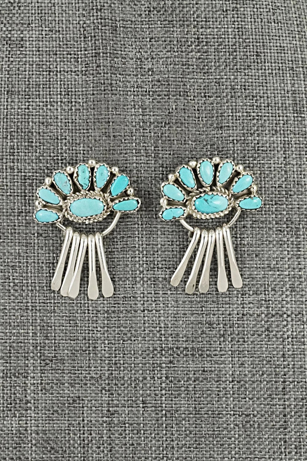 Turquoise & Sterling Silver Earrings - Justina Wilson