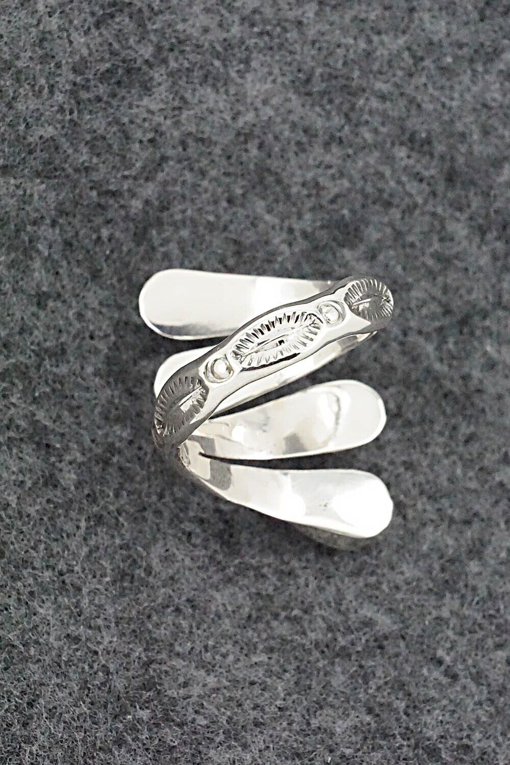 Coral & Sterling Silver Ring - Thomas Yazzie - Size 9