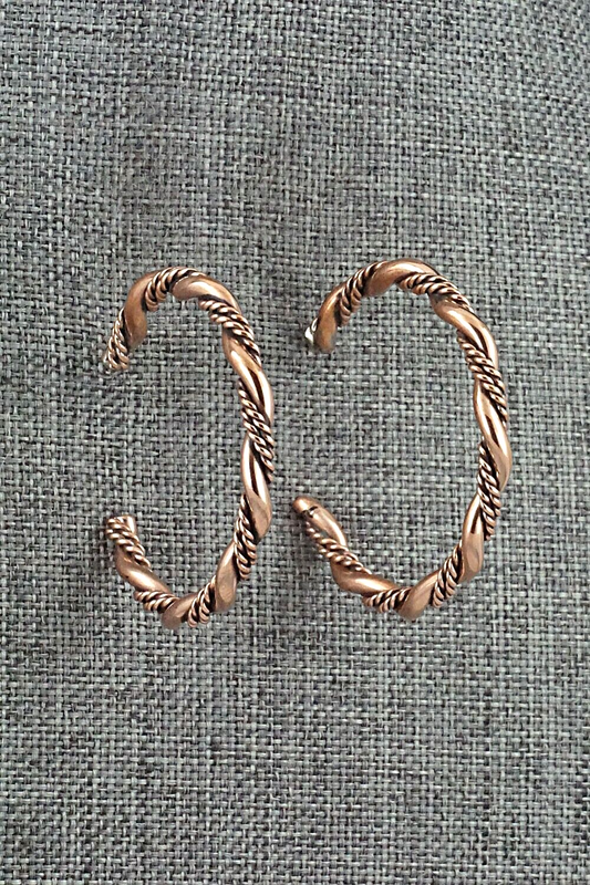 Copper Hoop Earrings - Elaine Tahe