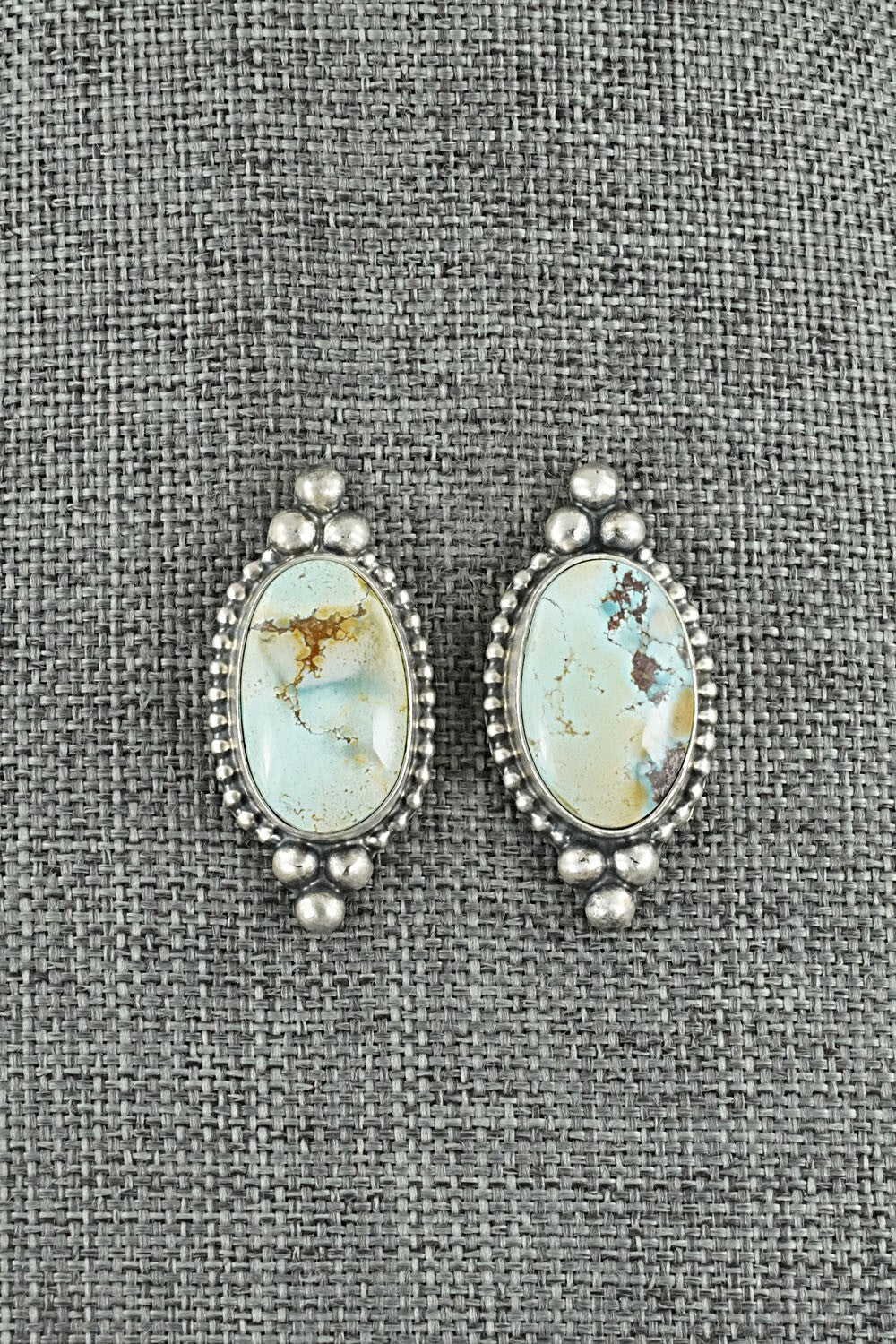 Turquoise & Sterling Silver Pendant, Ring & Earrings Set - Darrin Livingston