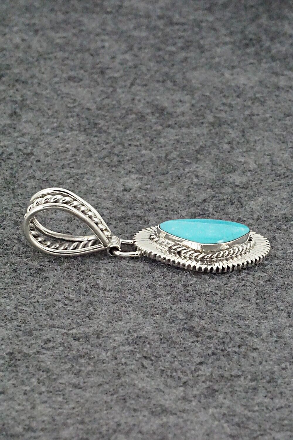 Turquoise & Sterling Silver Pendant - Sheena Jack
