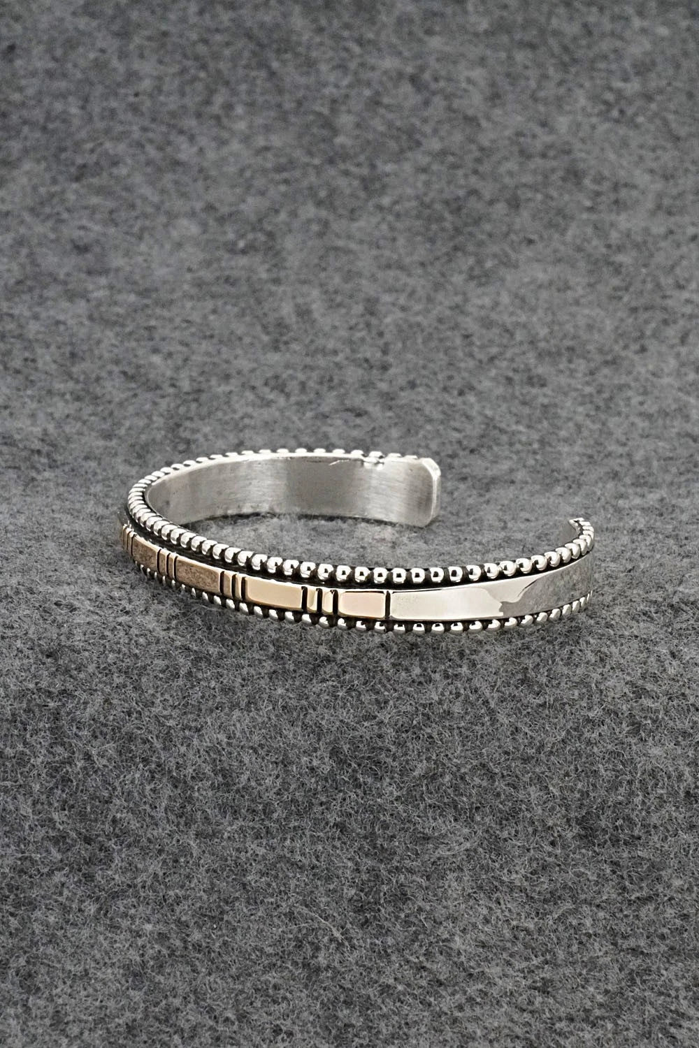 Sterling Silver and 14k Gold Bracelet - Jonathan Nez