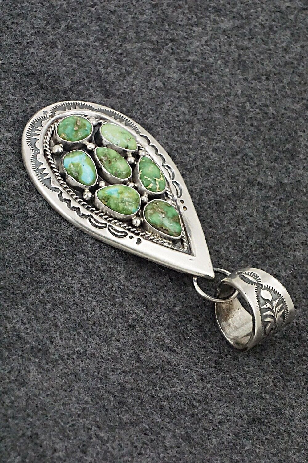 Turquoise & Sterling Silver Pendant - Samuel Yellowhair