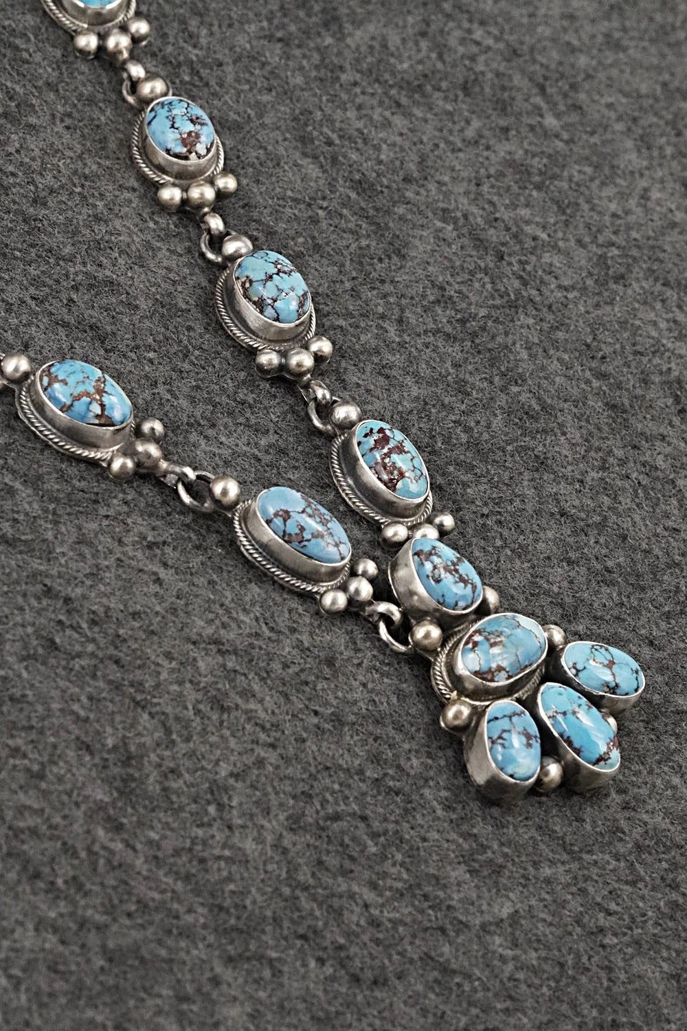 Turquoise & Sterling Silver Necklace and Earrings Set - Kathleen Livingston